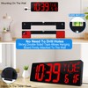 CYMHCHL 17.2" Large Digital Wall Clock Bluetooth Auto Time Sync