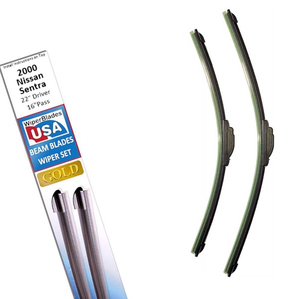 Beam Blade Wipers Set for 2000 Nissan Sentra Replacement Set