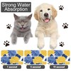 Blue Yellow Flowers Pet Cat Dog Food Mat-Absorbent Quick Dry