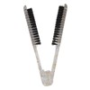 Double Sided Brush Clamp Ergonomic Handle Anti Static Nylon Hair