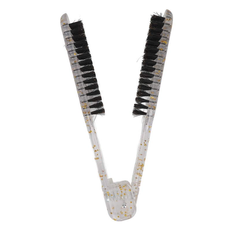 Double Sided Brush Clamp Ergonomic Handle Anti Static Nylon Hair