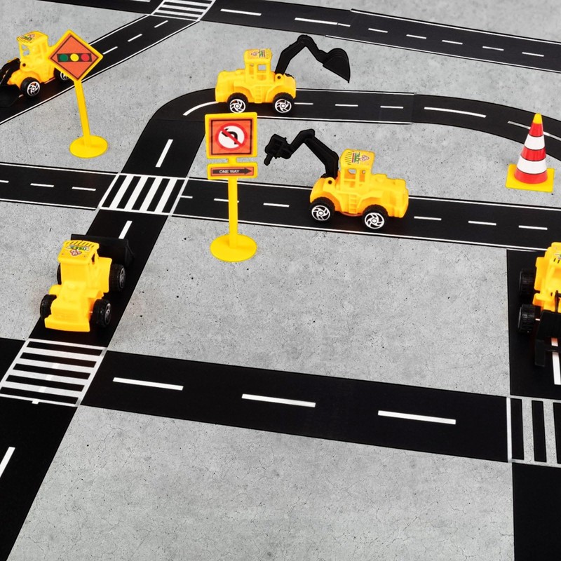 Aelmiyw Removable Toy Car Road Tape Stickers for Kids, 4