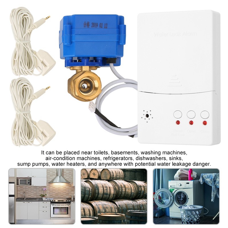 Smart Water Leakage Detector Alarm Alert Auto Shut Off Valve