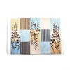 Melody Jane Dollhouse Blue Brown and Beige Modern Rug Mat