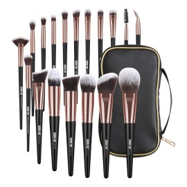 Maange Set de 18 Brochas para Maquillaje Profesional con Estuche completo Jh-mag5810sb negro