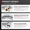 6Ft Stainless Steel Washer Hose with 90 Degree Elbow by
