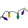 LED C9 Purple, Green and Gold Mardi Gras Lights -