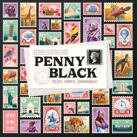 Buffalo Games - Penny Black - Collect stamps in a family night board game - Commemorate game night fun - Stamp collecting race to complete missions