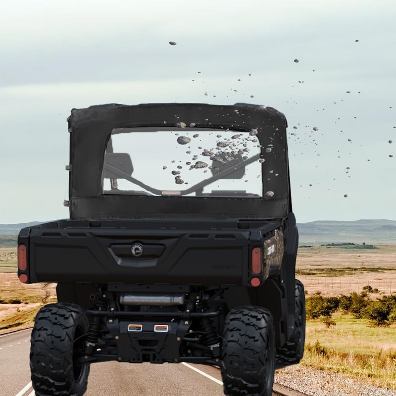 YONQIFON Defender Soft Rear Window Rear Windshield with Zipper Compatible