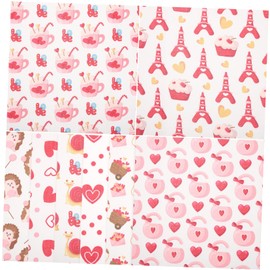 Operitacx 8 Stück Blatt Patchwork-Gruppe Gemusterter Stoff Filzstoff Heimdekoration Stoffreste Stoffklebstoffe Farbstoff Stickerei Doppelseitiges Klebeband Für Kleidung Polyester Baumwolle