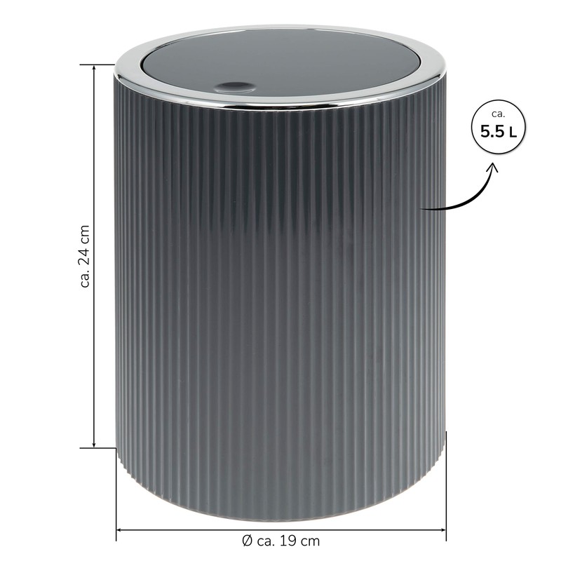 bremermann Gavello Cosmetic Bin with Swing Lid // Bathroom Bin