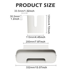 Rixotix Hanging Storage Basket with Detachable Hooks - Bed Organizer