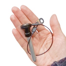 Stainless Steel Handle Ball Lock pin, Multimedia Audio Button Quick Latch Safety pin, Quick-Release pin with Lanyard (Dia:1/4in(6mm)-2pcs, Clamping Length:1in(25mm))