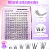 DAODER Natural Eyelash Extension DIY Wispy Lash Clusters 8-18MM Cluster