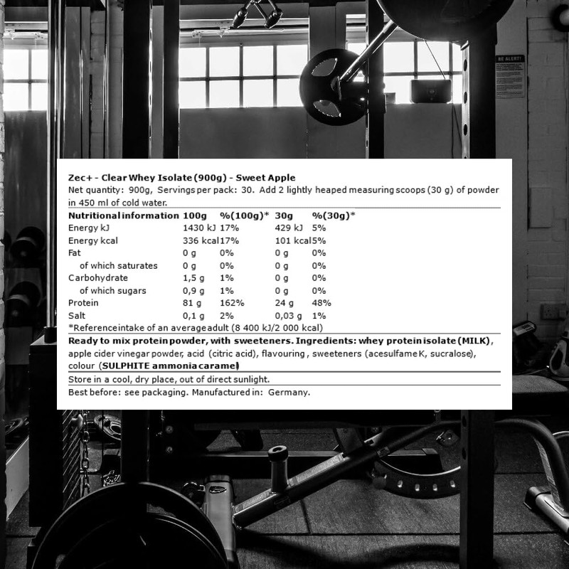 ZEC+ Clear Whey Isolate (Sweet Apple, 900 g)