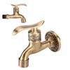 Antique Style Brass Washing Machine Faucet Wall Mount Laundry Cold