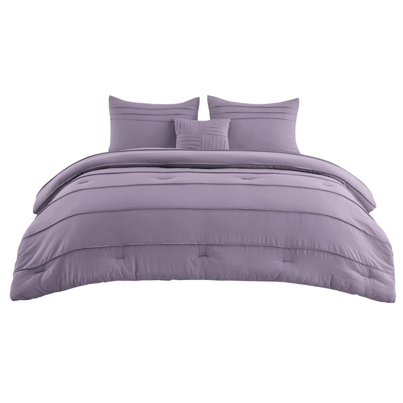 Bedsure Purple King Size Comforter Set - 4 Pieces Pinch