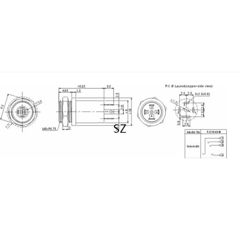3.5MM Mini Stereo Panel Mount Jack Connector - 3.5MM Headphone