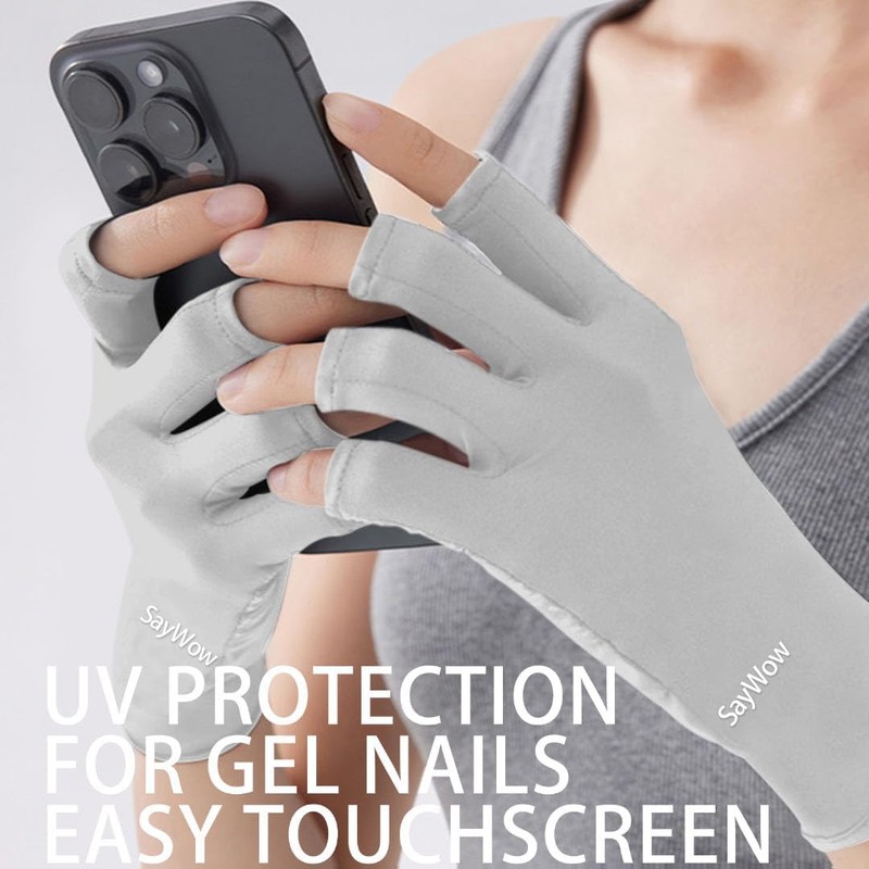 Guantes sin dedos para mujeres con protección UV UPF 50+,