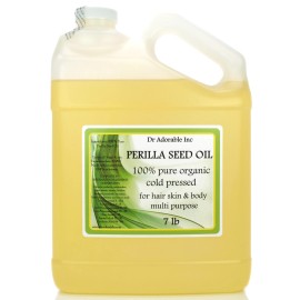 DR. ADORABLE Premium 7 LB / 1 Gallon Perilla Seed Oil 100% Pure Organic Cold Pressed Best