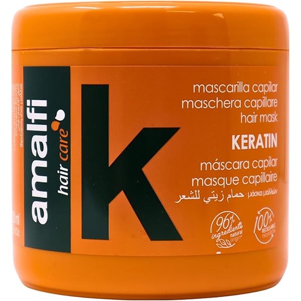 Amalfi Keratin Hair Mask, 500ml, Deep Conditioning Treatment for Smooth,