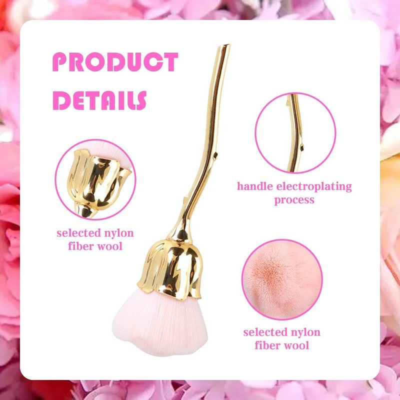 2 Pcs Manicure Brush Rose Petal Manicure Brush Manicure Dust