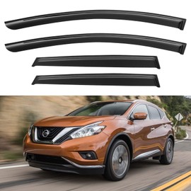 Window Visors Rain Guards for 2015-2024 Nissan Murano, Out-Channel Window Vent Wind Deflectors Visors Shades for 15-24 Murano S SV SL Platinum, Tape-on