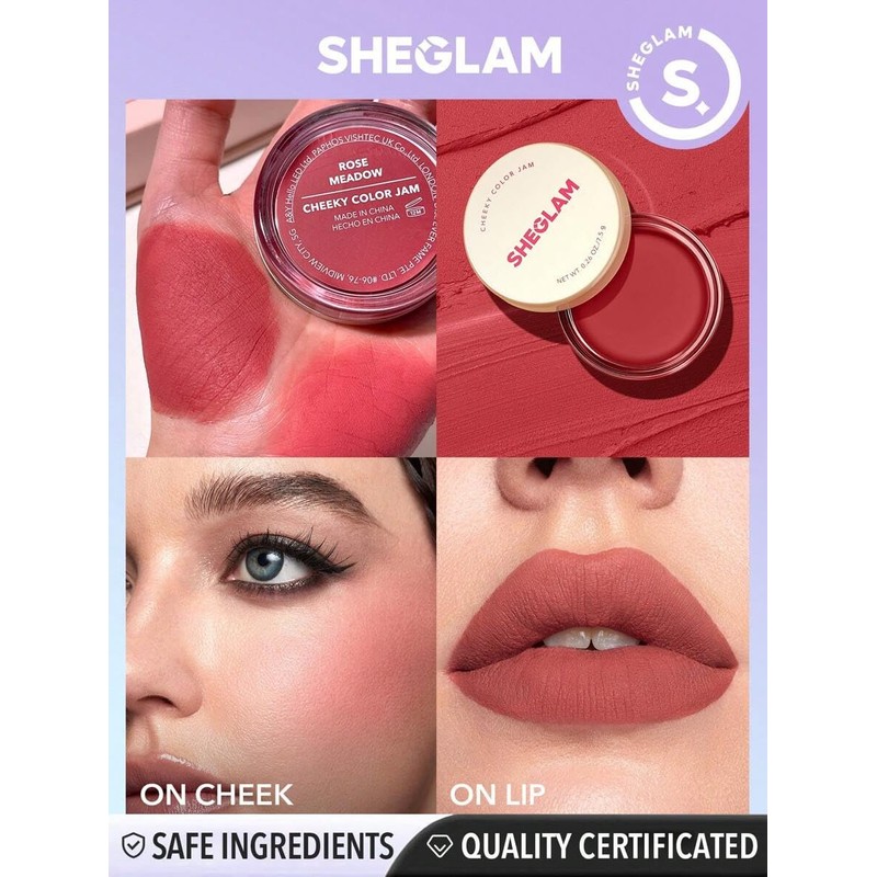 SHEGLAM Sunday Picnic Rubor en Crema Alta Pigmentación (Rose Meadow)