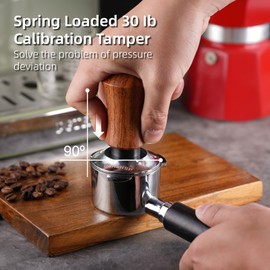 GdHaHSP 51mm Espresso Accessories Kit,Spring Loaded Calibrated Espresso Tamper,Wdt Tool Espresso and Dosing Funnel Set,Coffee Tamper Espresso Machine Accessories For 51 mm Portafilter Barista Tools