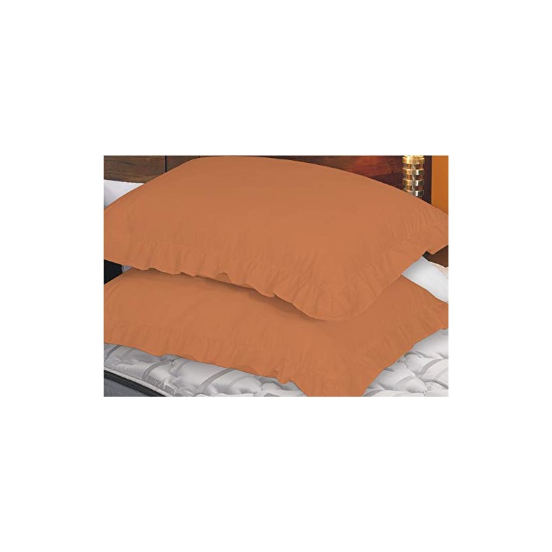 ZASH LONDON Ruffle Pillowcases Luxury Decorative Frilled Edge Oxford Pillow