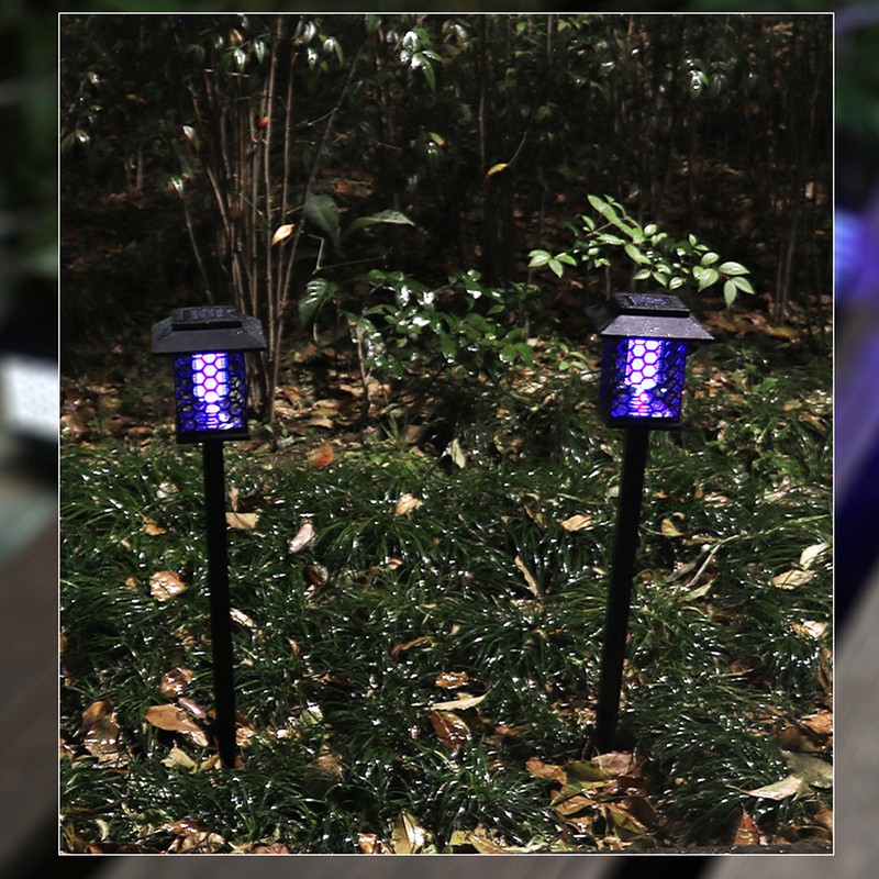 Solar Powered Light Waterproof Mosquito Killer Lamp for Courtyard Garden