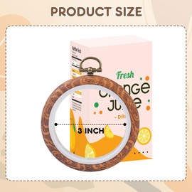 3Pcs 3Inch Round Embroidery Hoops Set-Decorative Cross Stitch Hoop Ring Imitated Wood Display Frame-Circle Hand Embroidery Kits for Art Craft Sewing