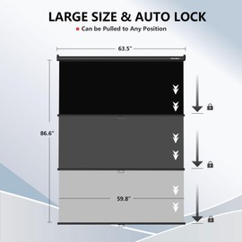 RAUBAY Retractable Pull Down Green Screen - 59.8" x 86.6" Collapsible Wall-Mount Background for Professional Video Production, Chroma Key Backdrop for YouTube, TikTok, Streaming, Video Conferencing