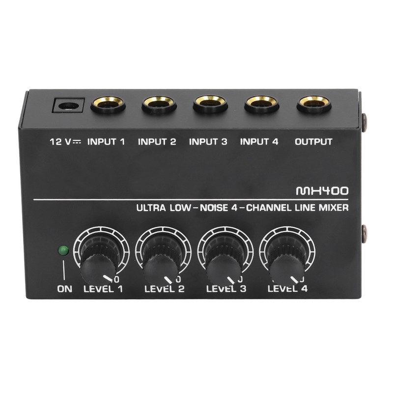 4 Channel Mixer Black Ultra Low Noise 4 Channel Compact