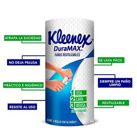 Kleenex servitoalla duramax, 1 rollo con 56 Pañuelos reutilizables