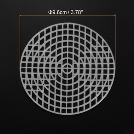 sourcing map 20Pcs Round Plastic Canvas Mesh Sheets 3.78 Inch/9.6cm Circle Blank Canvas Shape Mesh Mat White for Embroidery Knit Crochet Crafting Needlework