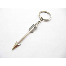Wentoenapp Silver Bow and Arrow Key chain Arrow Keyring Boho Keychain Archer Gift Crossbow Bow Jewelry Archery, Car Keychain, Keyrings and Keychains (Arrow with Chain 1.1x6.5cm)