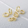 LUXSTAR Tiny Hoop Earrings, Ring, Silver 925, Gold, Thickness 1mm,