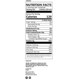 ALLWELLO Organic Cold Pressed Juice Drinks with Real Fruits and Vegetables Gluten Free Non-GMO Healthy Juices No Preservatives No Sugar Added (GO GREEN, 12 PACK)