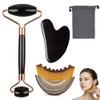 Kit de Masaje Facial con Gua Sha, Rodillo Facial y