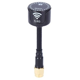 VGEBY Antenna, 5.8GHz 3dBi LHCP High Gain Antenna for Racing Drone RC Parts Accessories (Black RP‑SMA Inner Hole)