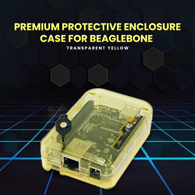 SB Components Premium Protective Enclosure case for BeagleBone -(Transparent Yellow)