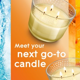 Glade Scented 3-Wick Candle Jar, Coastal Sunshine Citrus, Fragrance Infused with Essential Oils, 6.8 oz, 3 Count