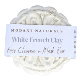 Modani Naturals Cleanse & Mask Bar - French White Clay (approx 90g)