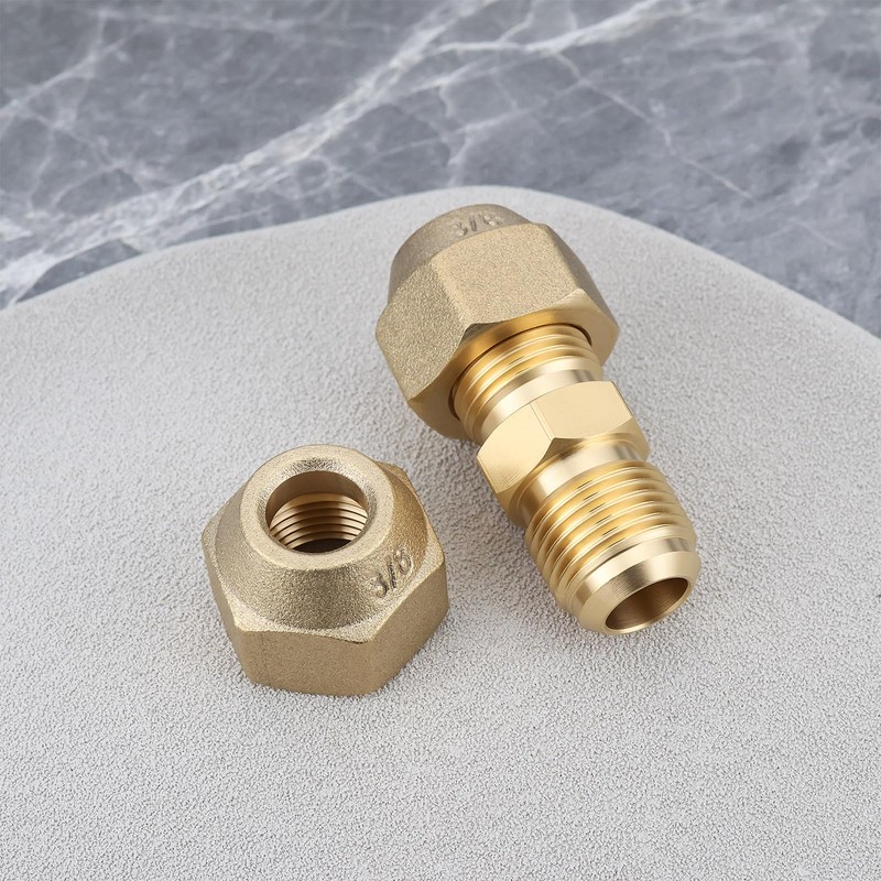 Briny River 2pcs Copper Pipe Extension Joint Connectors with Flare