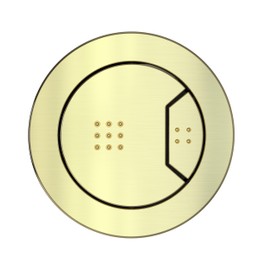Excel Home Toilet Flush Button Replacement - Dual Button Toilet Flush Buttons - Pneumatic Technology - Fingerprint Resistant Compatible with Air Houses - Round 63mm (Brushed Brass)