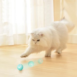 Interactive Smart Gravitational Rolling Cat Ball, Electric Self-Rolling Small Pet Toy, Interactive Cat Jumping Ball, Automatic Cat Teaser Ball, Small Dog Toy (Pink)