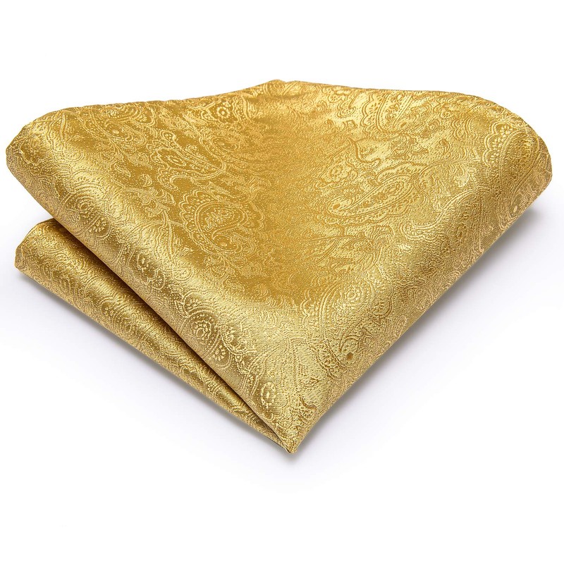 Hi-Tie Men's Solid Colour Tie Handkerchief Wedding Party Classic Tie