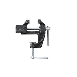 BUYSK Mini Table Bench Vice Clamp for Jewelry Model Making DIY Repairs Modelling Painting and Crafting-Black (cast Iron(32mm))