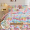 2 PCS Fluffy Bubble Faux Rabbit Fur Duvet Cover Set